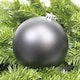 image 1 of Black Matte Shatterproof Christmas Bauble 15cm