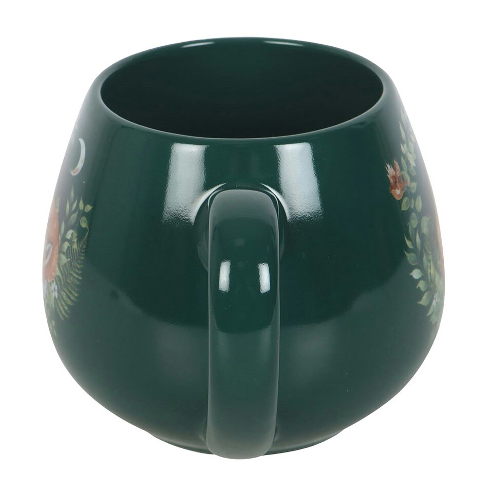 image 1 of Something Different Sleeping Fox Rounded Mug - Green - One Size Green | Green