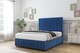 image 3 of Sloomy Kingsley Navy Plush Divan Bed Base No Drawers With 26 Inch Strutted Headboard & 12 Inch Matching Footboard | Blue | Navy | King | 1