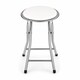 image 4 of White Padded Folding Breakfast Kitchen Bar Stool Seat | White