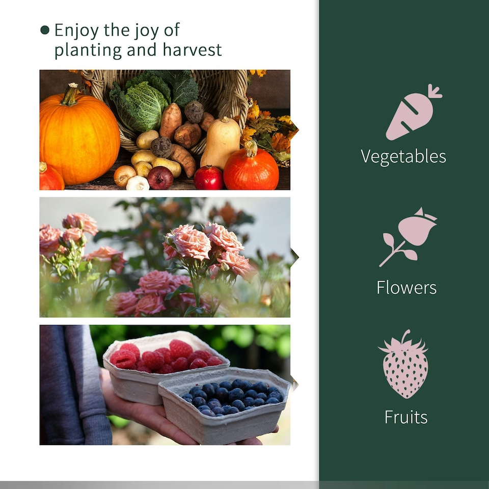 image 1 of Outsunny Tunnel Greenhouse Grow House Steel Frame PE Green 200x100x80 cm