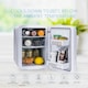 image 5 of MONCOOK Mini Fridge For Bedrooms - Small, Portable & Quiet - Glass Door Mini Fridge For Skincare, Food & Drinks - Cooling & Warming Function - 15L Grey