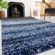 image 3 of KUKOON Navy Blue Striped Mottled Shaggy Area Rug 160cm x 230cm Blue