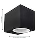 image 5 of First Choice Lighting Set of 6 Falmouth Black Downwards Outdoor IP44 Wall Light Black | Clear