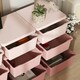 image 8 of HOMCOM Kids Storage Units with Drawers 3 Tier Chest Dresser Tower Pink | 113 x 37 x 56.5 cm