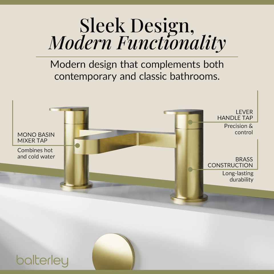 image 1 of Cascade Round Deck Mounted Bath Filler Tap - Brushed Brass | Copper | Brushed Brass | 1
