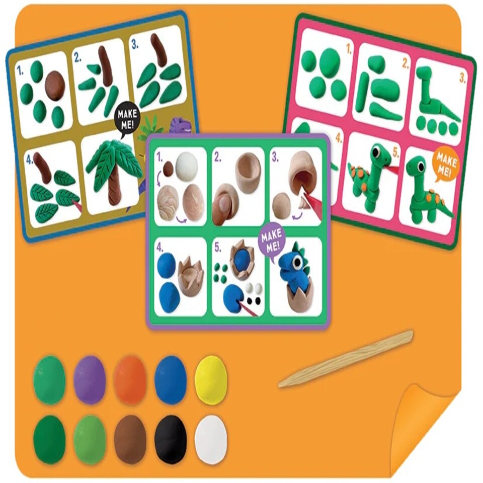 image 1 of Floss & Rock Clay & Play Modelling Kit - Dinosaur
