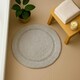 image 3 of Round Bath Mat 100% Cotton - Dove Grey