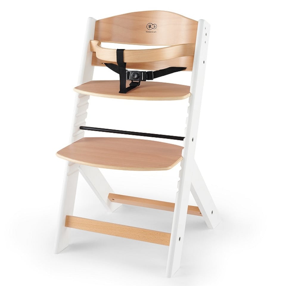 image 1 of Kinderkraft Enock High Chair for Baby and Toddler - Natural White