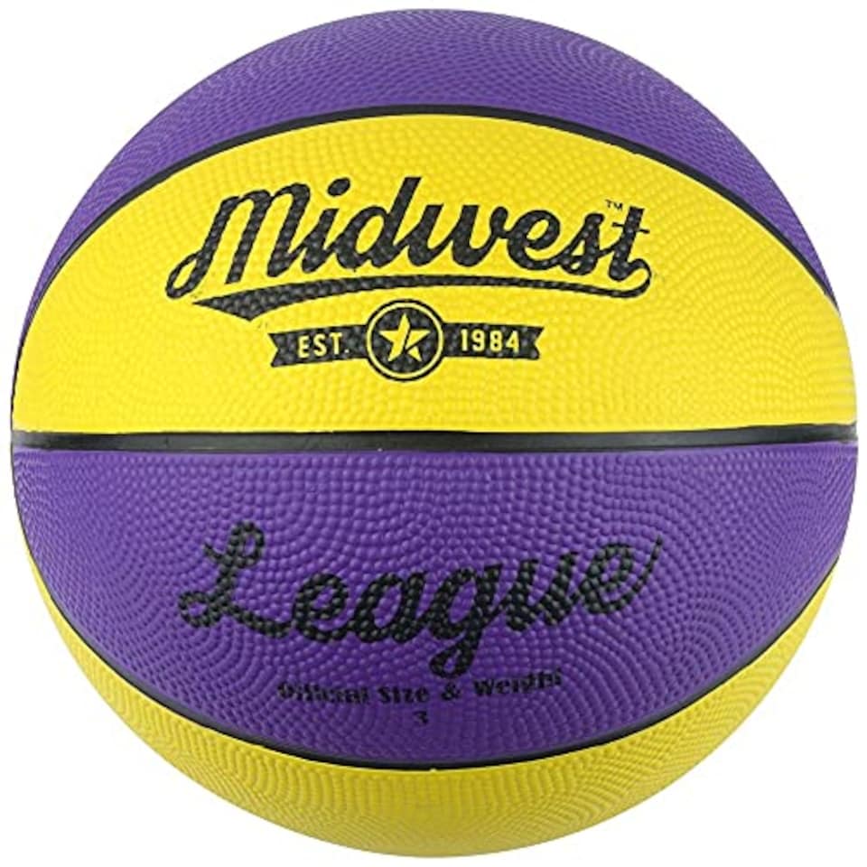 image 1 of Midwest Unisex-Youth League Basketball, Black, 6