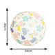 image 3 of ValueLights Annie Bold Floral Natural Fabric Globe Ball Ceiling Lamp Shade