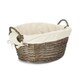image 3 of Antique Wash Lined Laundry Basket | Grey | Grey