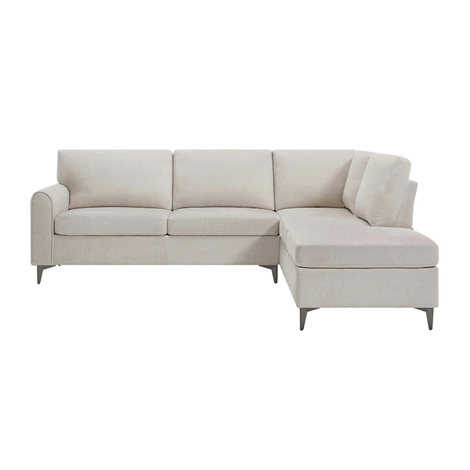 image 1 of Roma 4 Seater Fabric Corner Sofa Cream | Beige