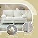 image 5 of HOMCOM 2 Seater Sofa Modern Loveseat with Metal Legs Spring Cushion Cream White