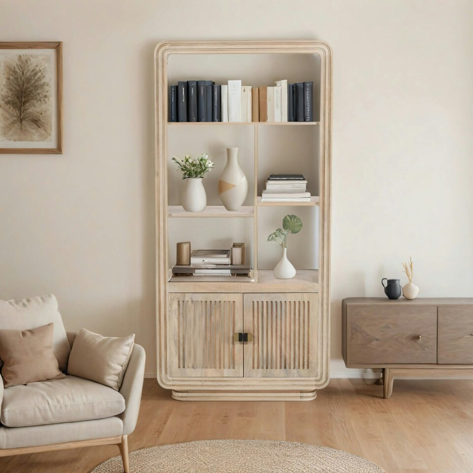 image 1 of Rayne Mango Wood Bookcase Brown