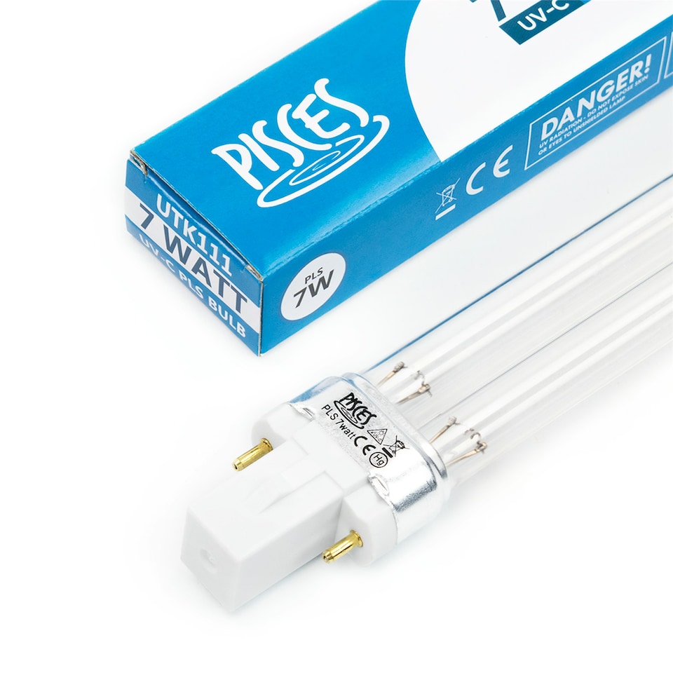 Pisces 7w Watt PLS Replacement UV Pond Bulb Spare UVC Lamp Light for Filter Ultraviolet UV-C Tube 136mm Oase Hozelock