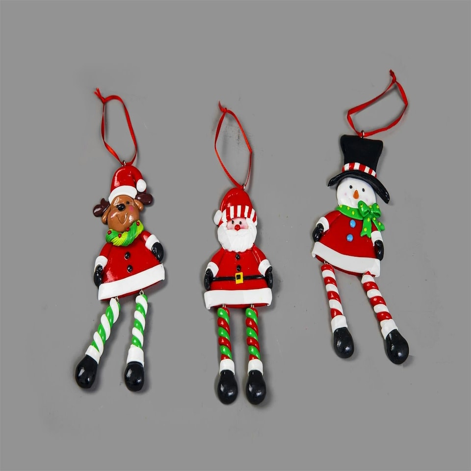 image 1 of 3pcs Ceramic Christmas Hanging Decoration