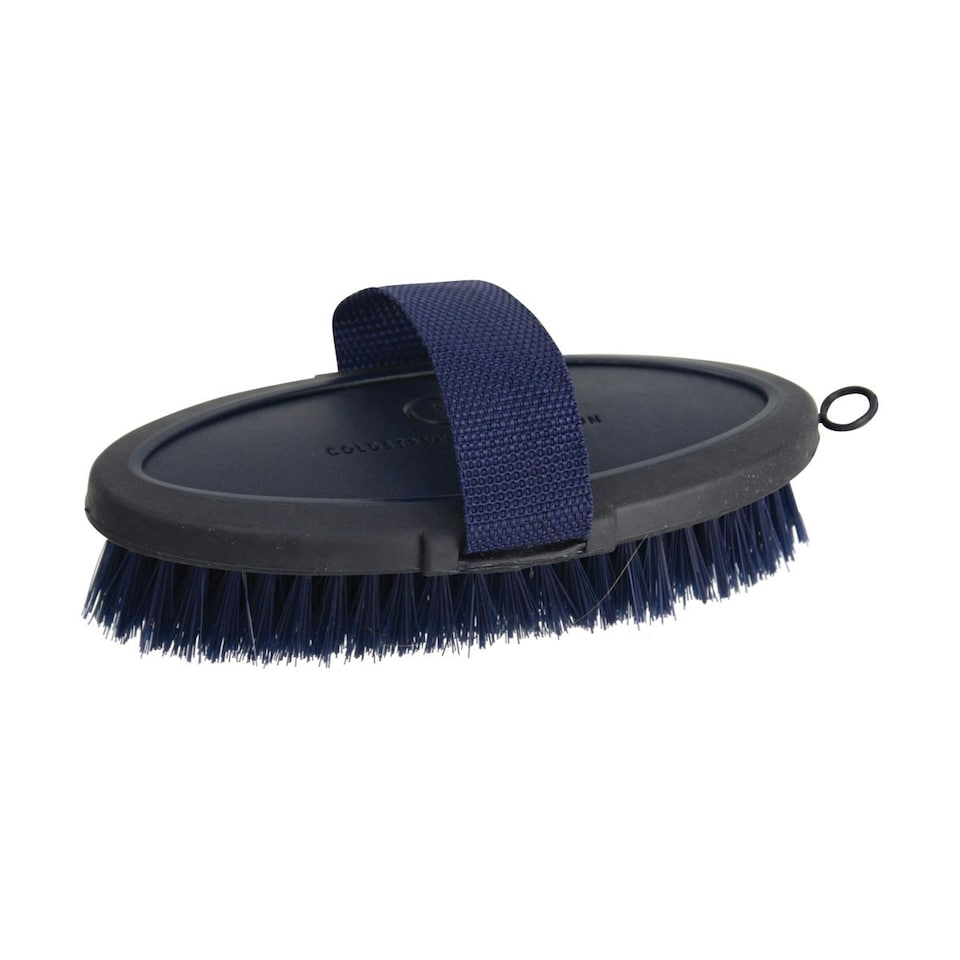 Coldstream Faux Leather Body Brush - Navy/Black - 18.3 x 9cm