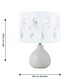 image 6 of Set of 2 Tuscan - White Ceramic Lamps with White Fern Shade White | White