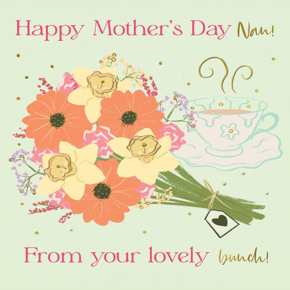 image 1 of To Nan From Your Lovely Bunch! - Funny Floral Mother's Day Card