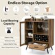 image 5 of COSTWAY Kitchen Storage Cabinet Wine Cabinet Sideboard Grey