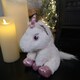 image 4 of 24cm Plush White Unicorn with Sparkly Pink Horn and Hooves