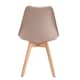 image 5 of Set of 6 Dining Chairs with Solid Wooden Legs and Seat Cushion Pads in Brown - Eva by MCC