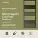 image 2 of Straight Heated Towel Rail Radiator, 930W, 600 x 1500mm, Matt Black | Black | Matt Black