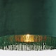 image 4 of Set of 2 Spruce Green Velvet With Gold Inner Tassled Light Shades | Green | Gold | Large | 2