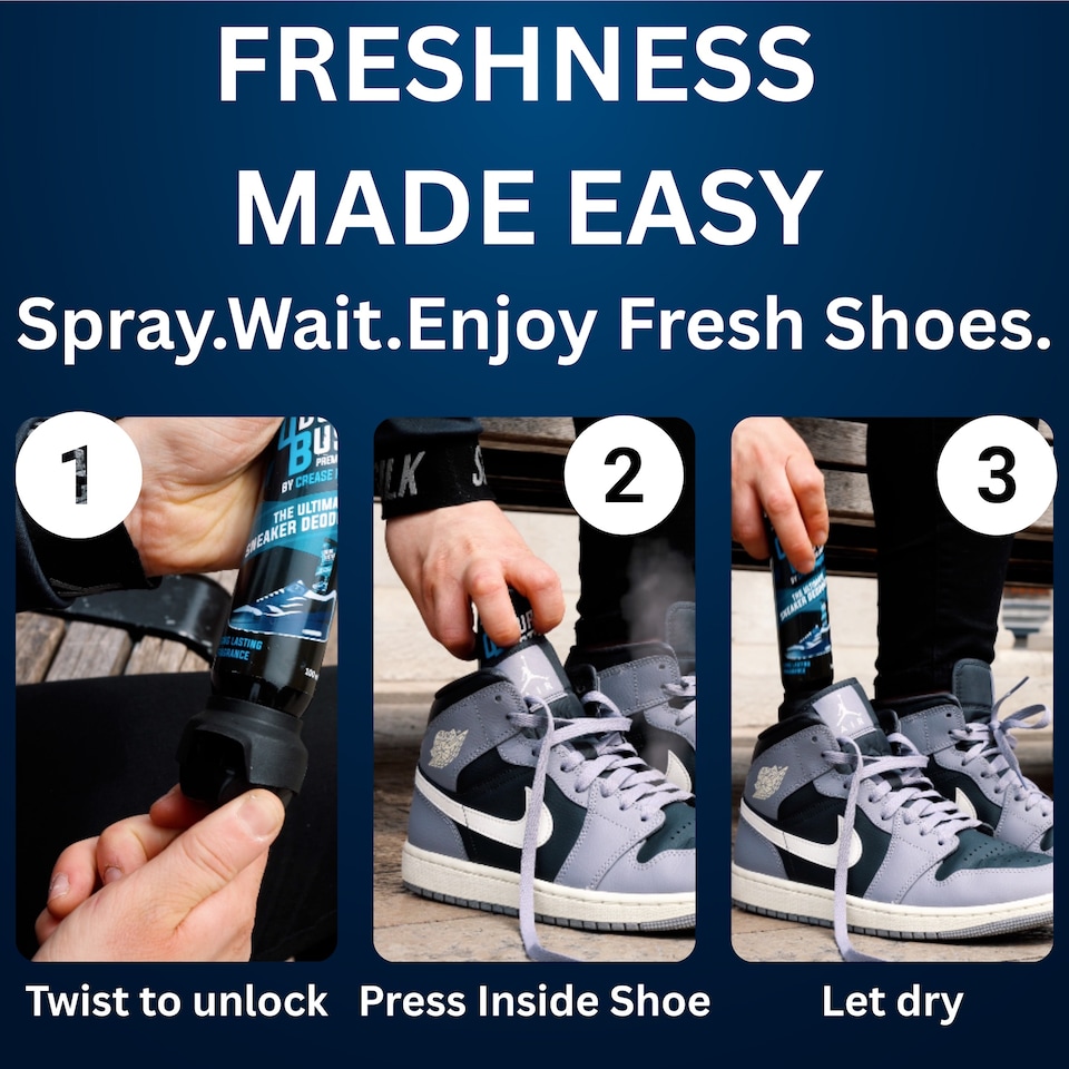 image 1 of Shoe Dedouriser Spray - By Crease Protect (Pack of two)