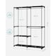 image 2 of Large Capacity Freestanding Portable Wardrobe with Shelves and Hanging Rods, Ink Black