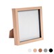 image 1 of Nicola Spring 8 x 8" Photo Frame - Light Wood - 3D Photo Frame Picture Frame Box Portrait Display Case (22.5 x 22.5cm)
