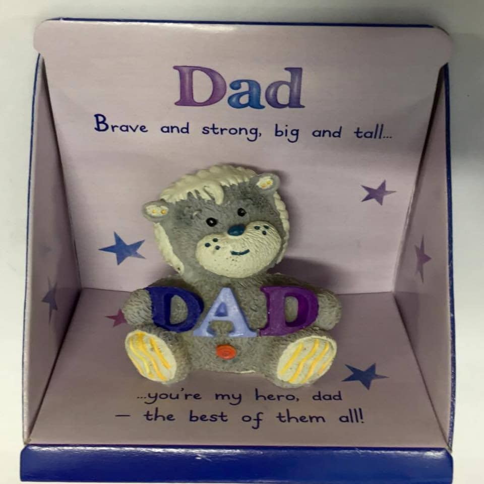 image 1 of Dad Captioned - Lloyd Lion Resin Figurine Elliot and Buttons