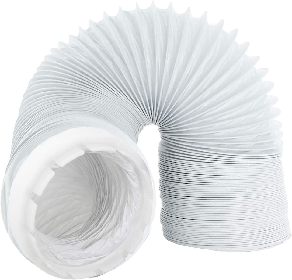image 1 of SPARES2GO 4m Vent Hose + Connection Adapter Kit for Indesit Tumble Dryer