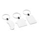 image 3 of XD Collection Rectangle Recycled Keyring - Silver - One Size