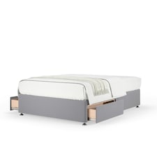 Memory Maestro Memory Foam Silver Plush Velvet 2 Drawer Divan Set Double