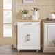 image 5 of SoBuy Kitchen Trolley with Drawer and 2 Doors, White/Natural Wood, 29.1x18.1x35.8 inches, 27.9 kg - FKW119-WN