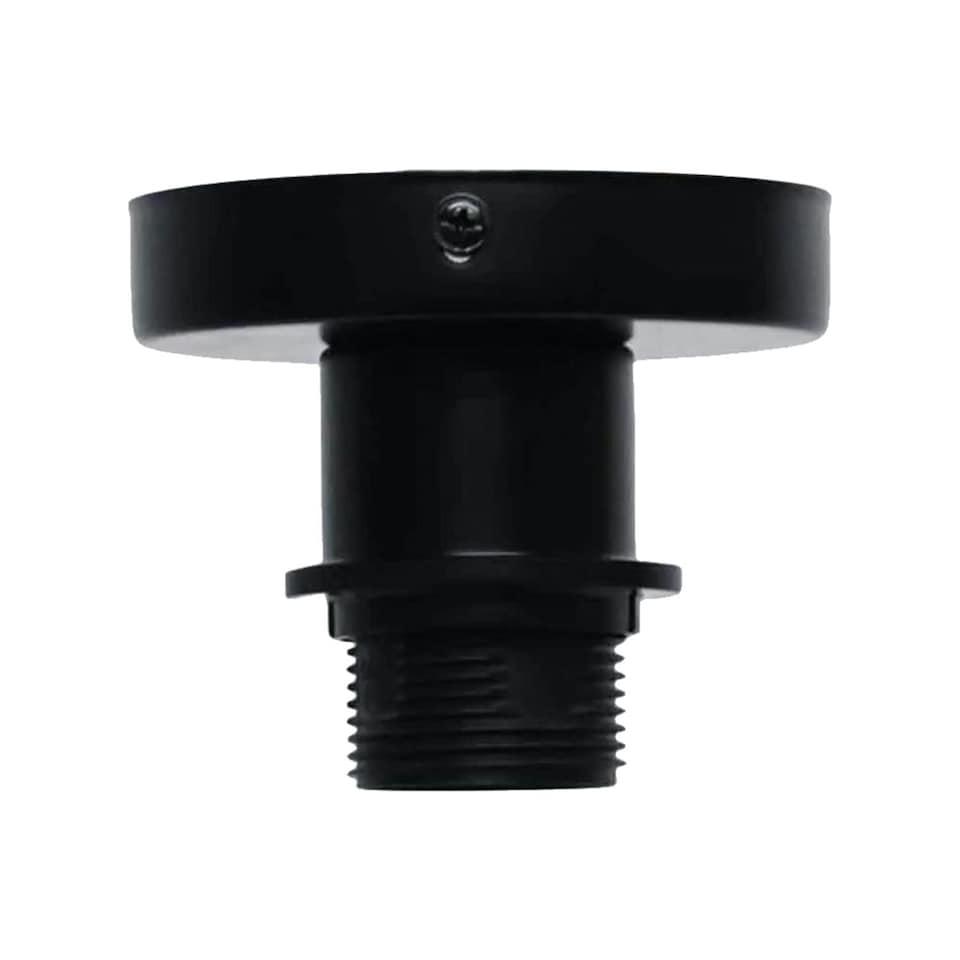 image 1 of Set of 2 Cassidy - Black E27 Flush Mount Ceiling Lights for Easy Fit Shades | Black | 2