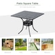 image 5 of Outsunny Square Aluminium Outdoor Garden Dining Table with Umbrella Hole, Black