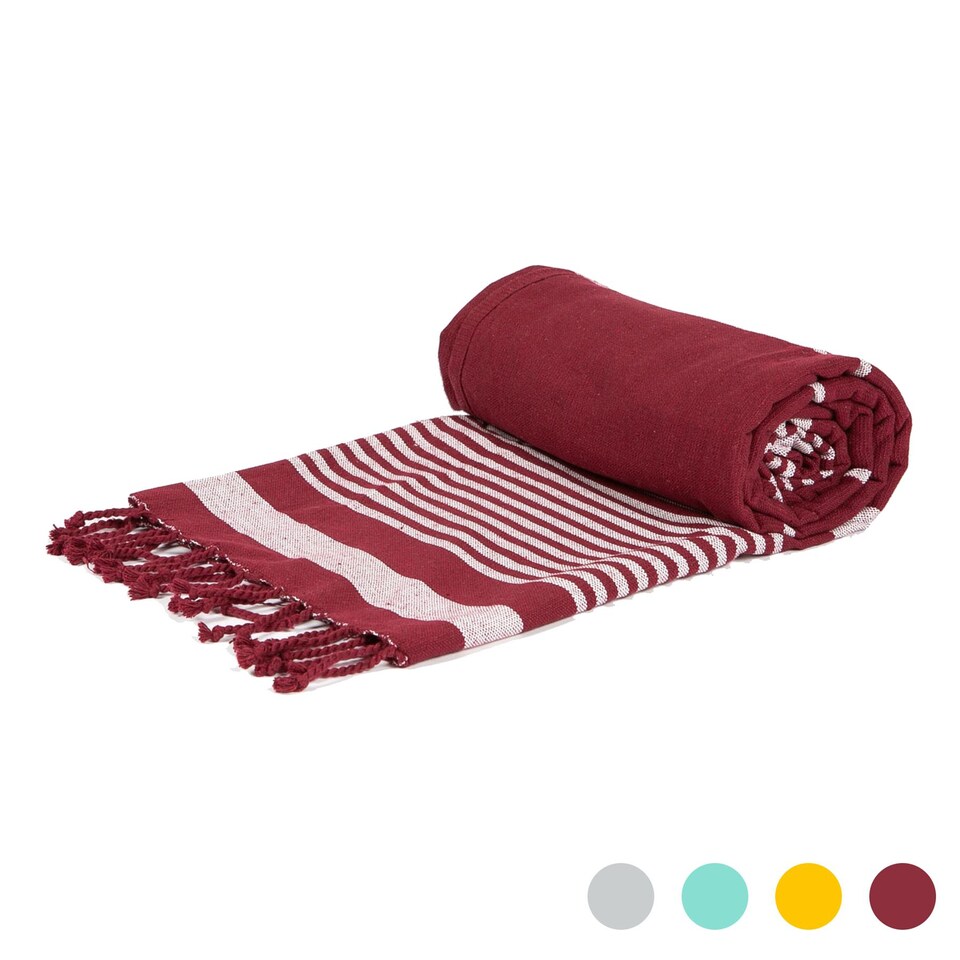 image 1 of Nicola Spring Deluxe Turkish Cotton Bath Towel - 162 x 90cm - Burgundy | Red | Burgundy