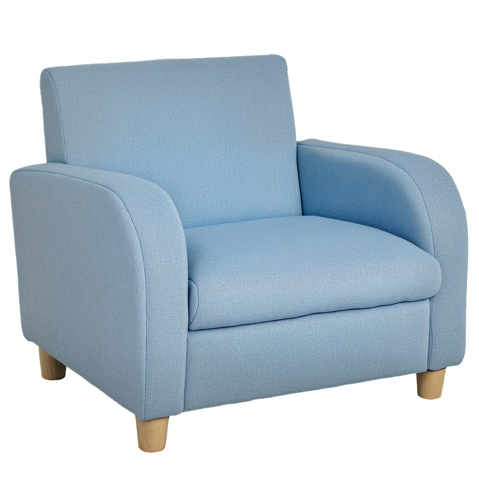 image 1 of HOMCOM Kids Armchair Children Mini Sofa Wood Frame High Back Bedroom Furniture 