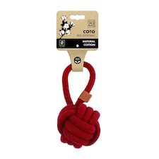 M-Pets Coto Ball Rope Dog Toy | Red | Red | 1