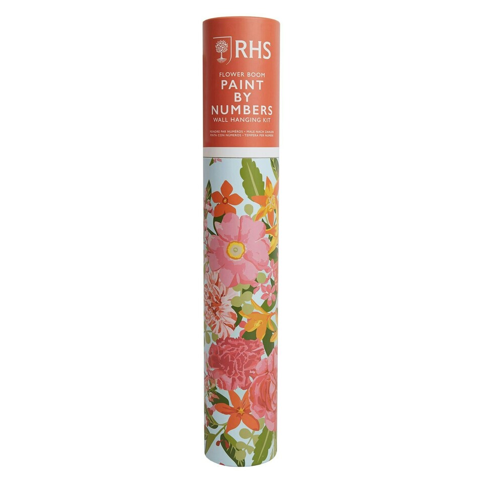 image 1 of RHS Paint by Numbers Kit, Flower Bloom, Multicoloured, 400 x 500mm