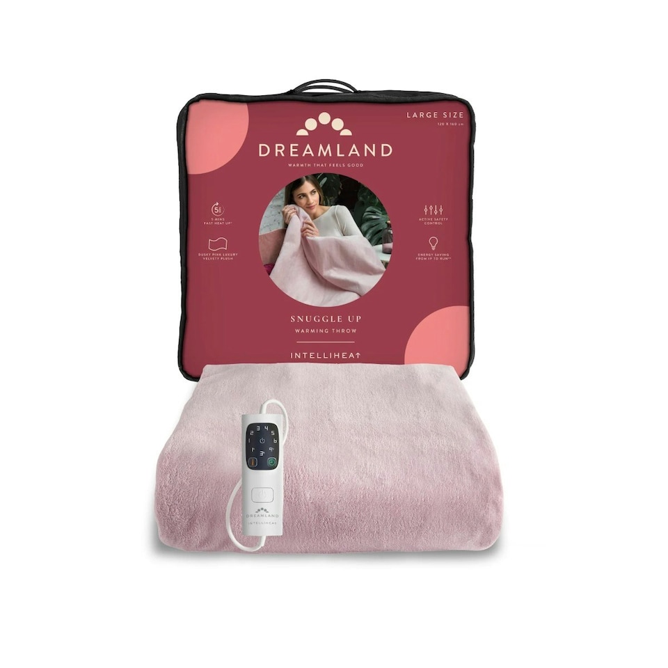 Dreamland Snuggle Up Warming Throw-Pink 120X160cm