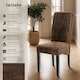 image 2 of Dining Chair - ergonomic seat shape, high backrest, padded, faux leather | Brown | antique brown | 6
