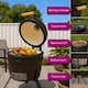image 3 of Kamado 13" Ceramic BBQ Grill Smoker Charcoal Cooking Oven Portable
