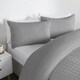 image 3 of OHS Tribal Geometric Embossed Textured Duvet Bedding Set, Super King - Grey