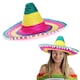 image 1 of Orange Mexican Sombrero – Fancy Dress Hat with Pom-Pom Trim Multi | One Size