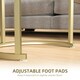 image 10 of HOMCOM 2 Pcs Coffee Table, Side Accent Tables Clear