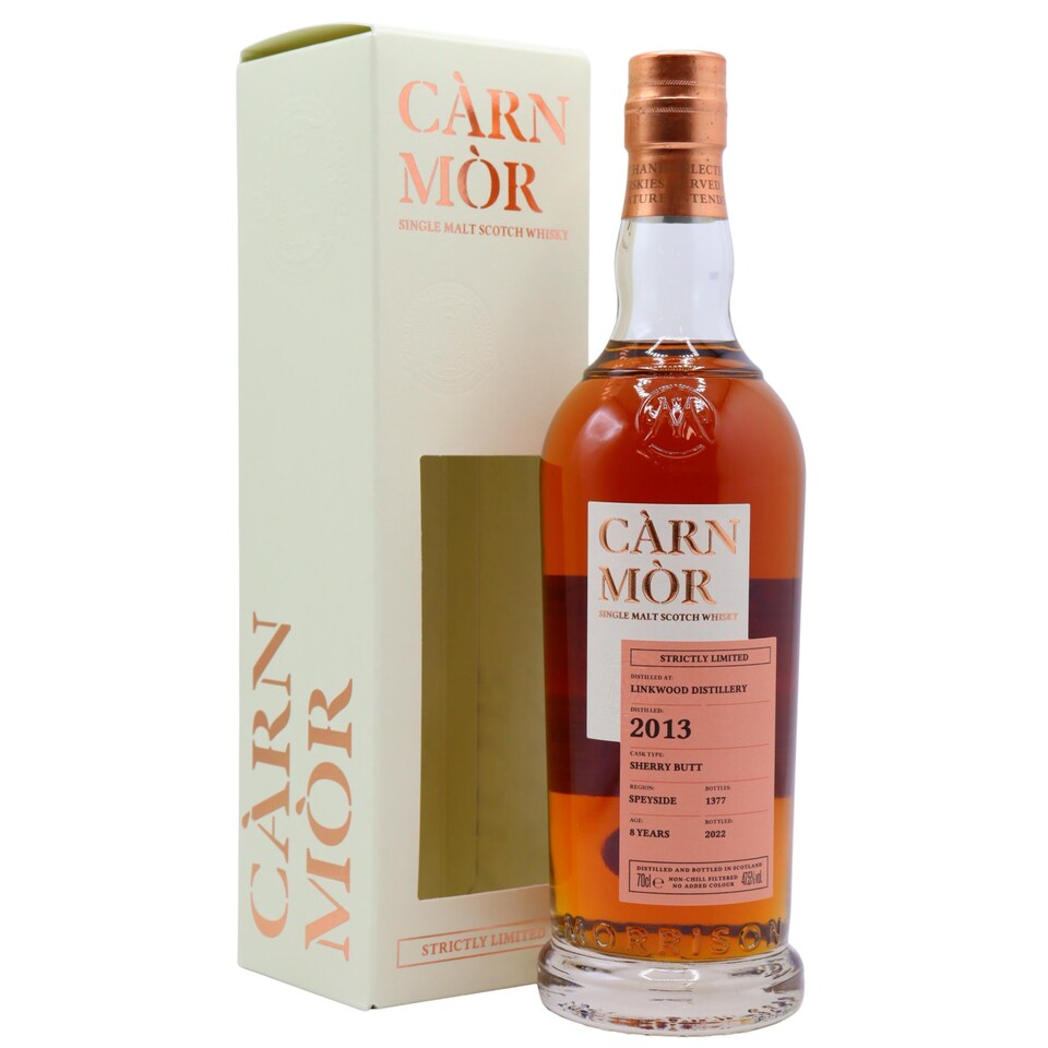 Linkwood Carn Mor Strictly Limited Sherry Cask Finish Single Malt Scotch 2013 8 year old Whisky